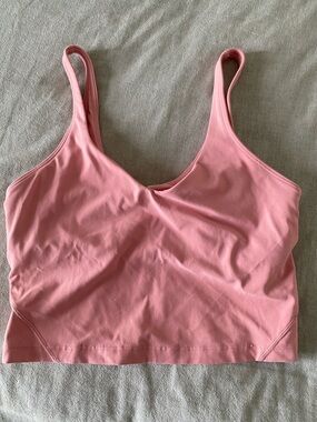 lululemon athletica Pink Seamless Crop Sports Bra